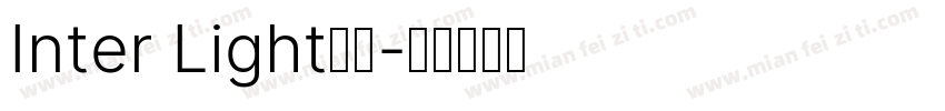 Inter Light字体字体转换